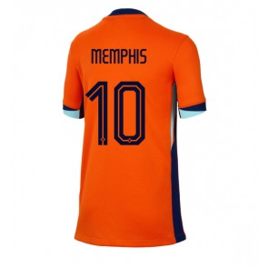 Holandsko Memphis Depay #10 Dámské Domácí Dres ME 2024 Krátký Rukáv